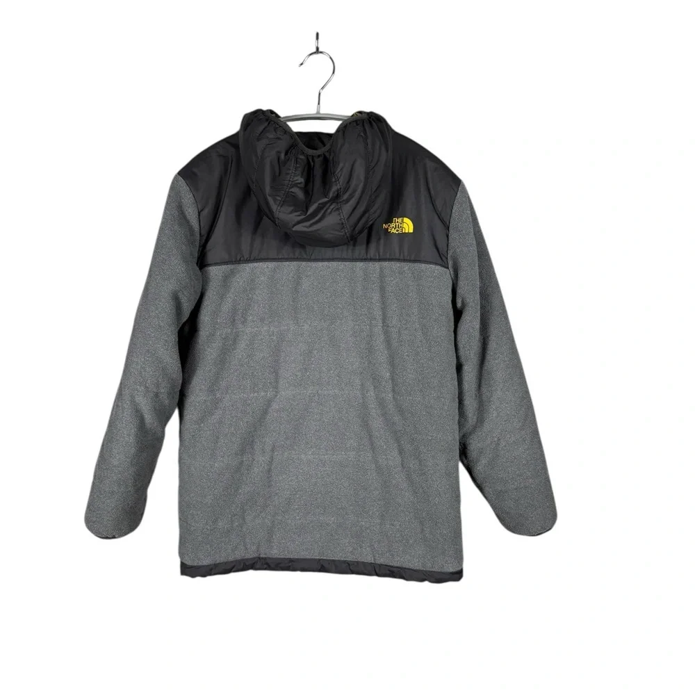 The North Face Boys Hooded Midweight Fleece Jacket Large‎ Grey Outdoors Winter